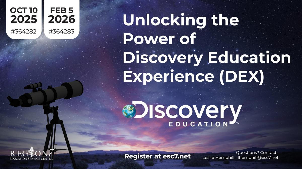 Unlocking the Power of Discovery Education Experience DEX marketing graphic