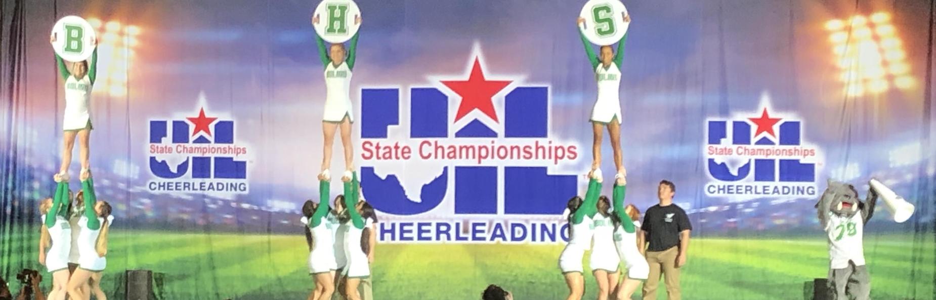 BHS Cheerleaders at state championship contest