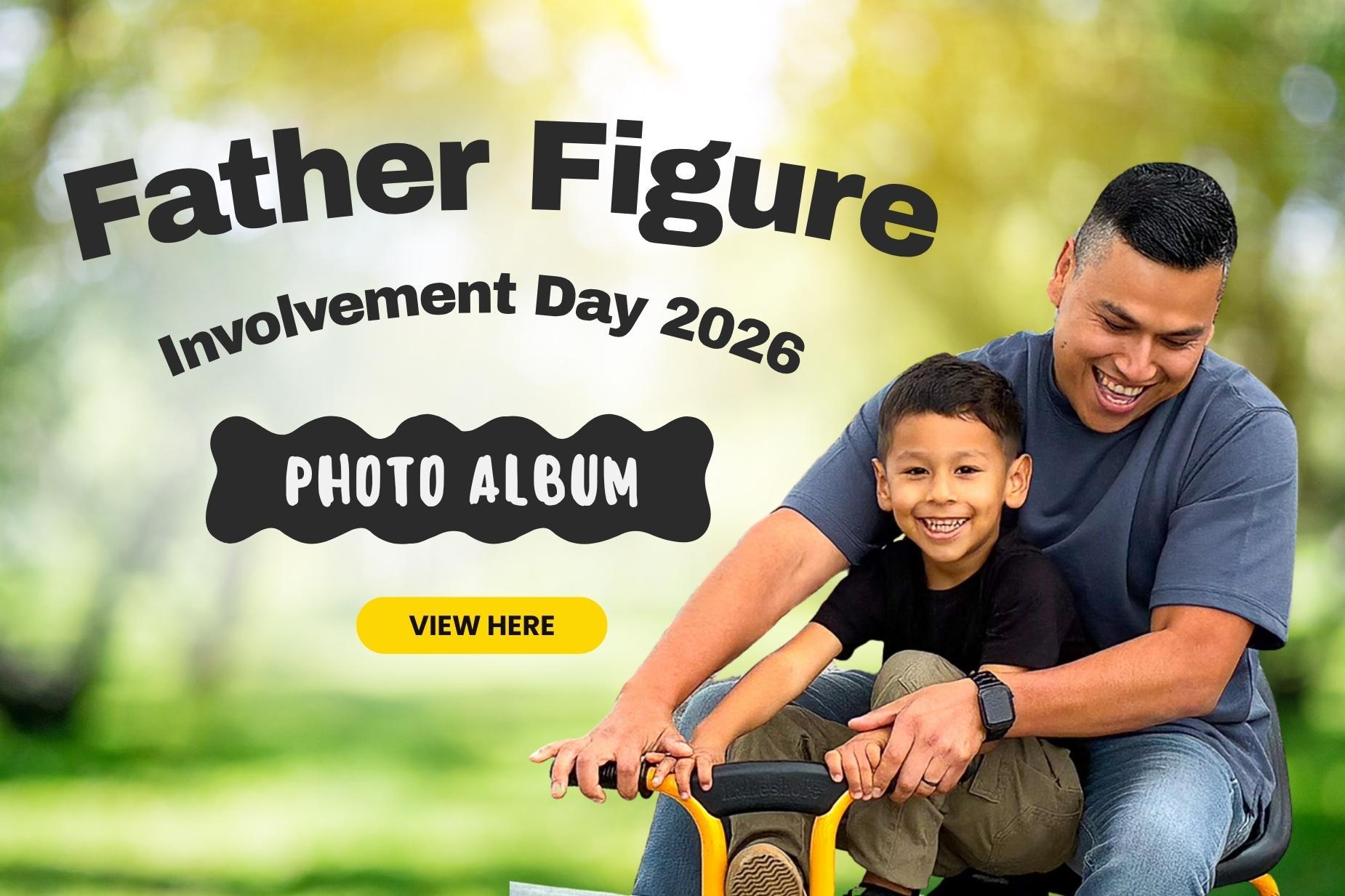 father and son on a bicycle