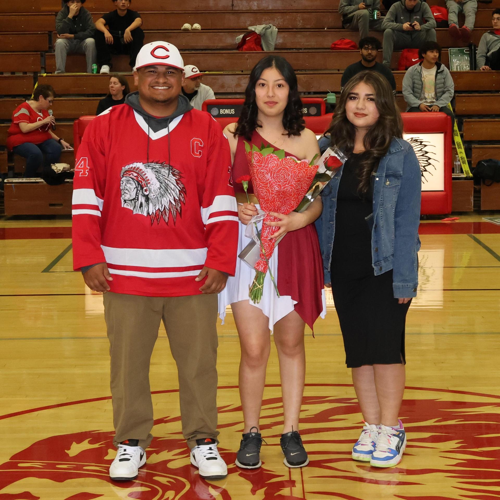 seniors posing with their escorts