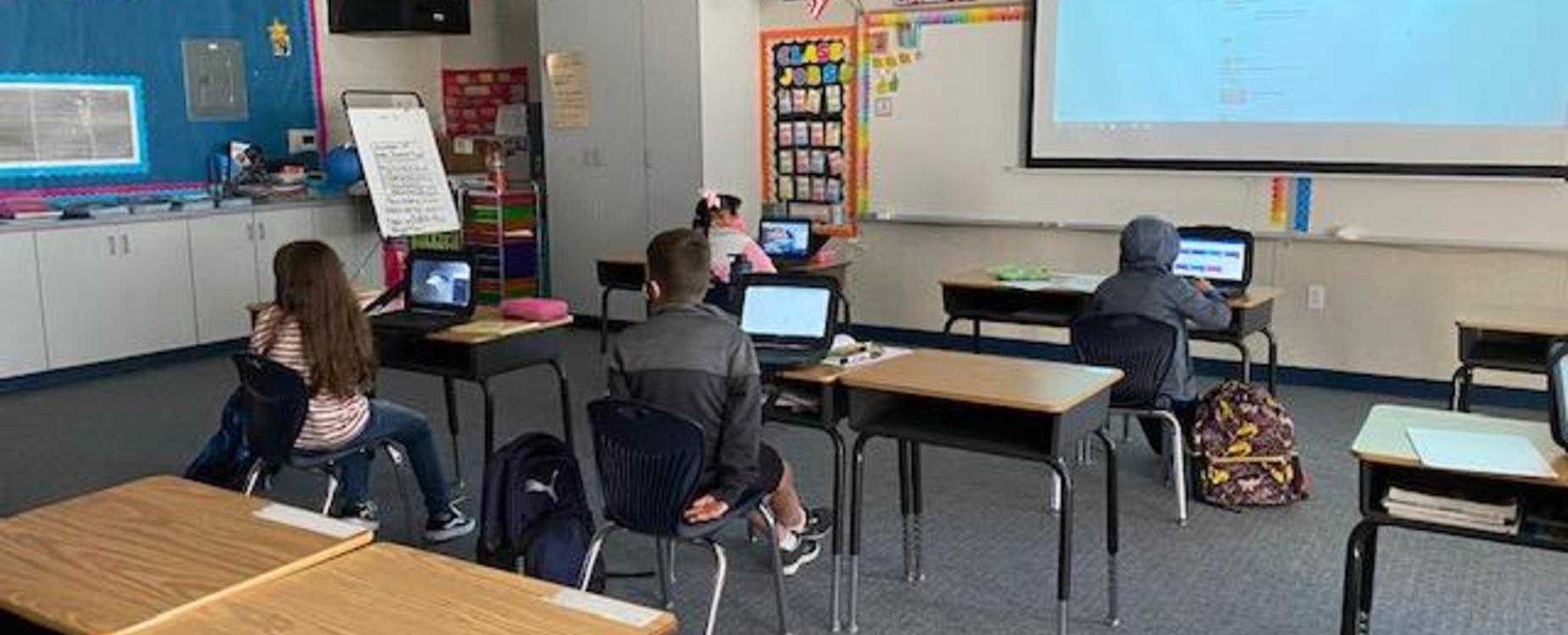 students in class