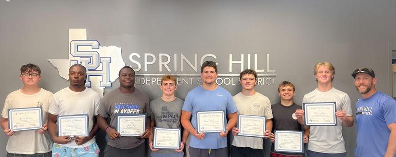 Senior Football Captains Recognized At  Board of Trustees Meeting