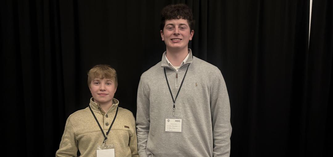 2026-2027 James River Region Student Council Officers. Chas Shumaker - Secretary and Drew Endorf - Parliamentarian.  Congratulations!