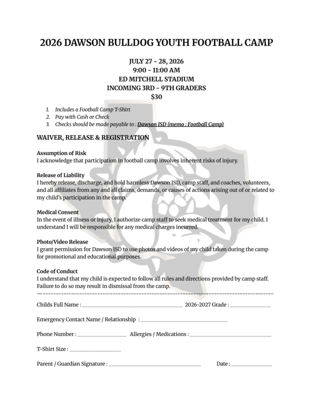 Youth Football Camp Featured Photo
