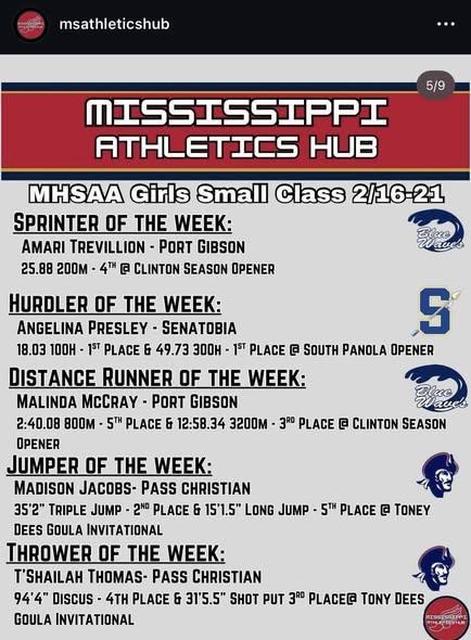 Pirates Track is still on the move in class 4A. We will be in Biloxi tomorrow at 2:30pm!