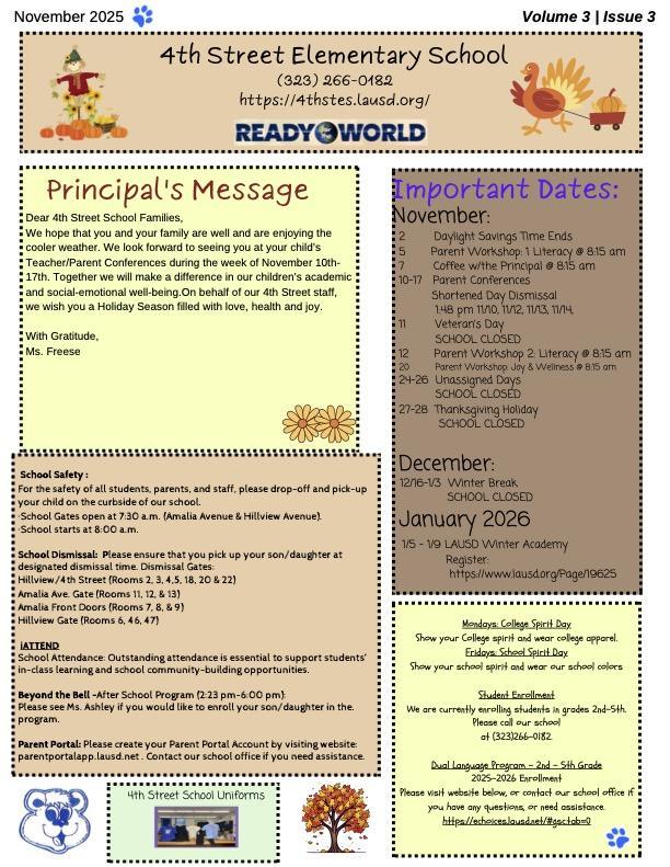 November Parent Newsletter