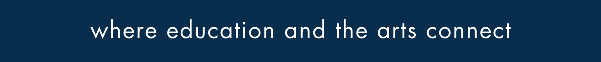 where education and the arts connect
