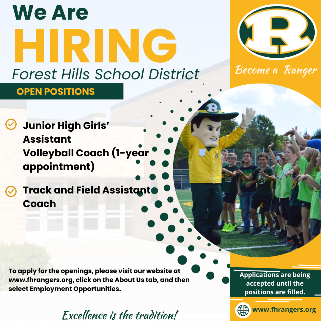 Current Vacancies Employment Opportunities Forest Hills School District