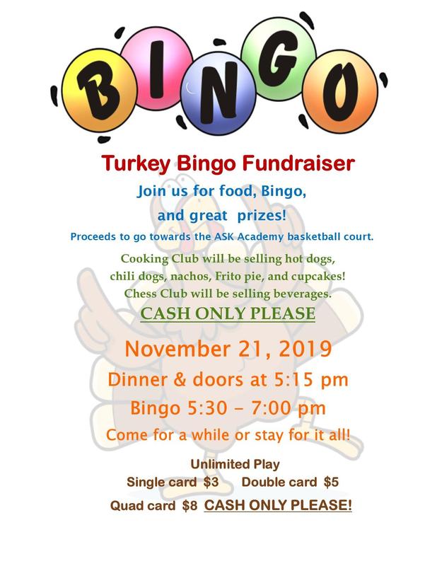 Turkey Bingo Flyer Information