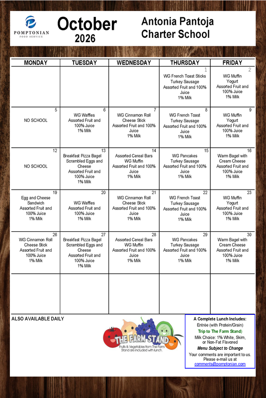 October Breakfast Menu