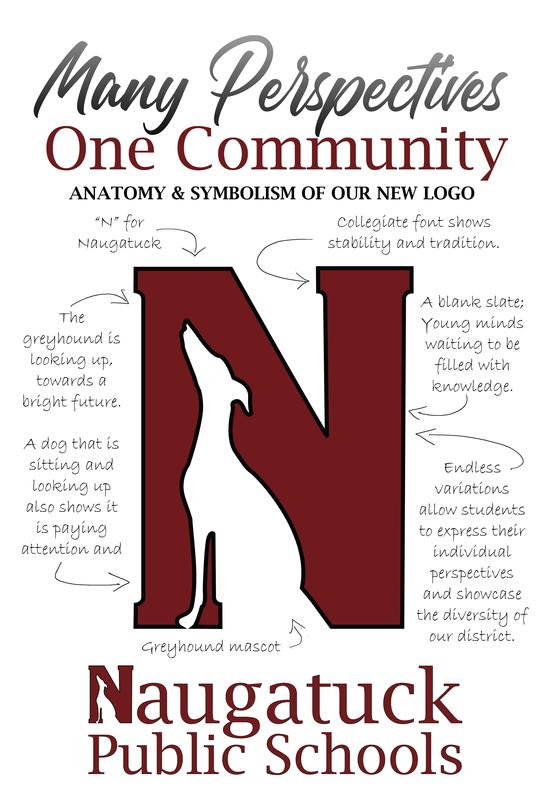 Many perspectives, one community. Naugatuck Public Schools logo.