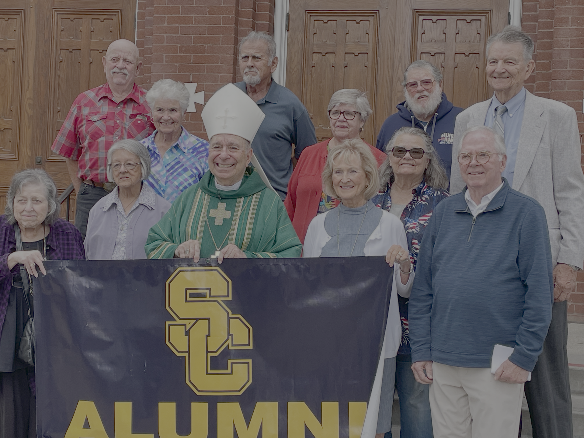 Class of 1961 with Bishop Ochoa