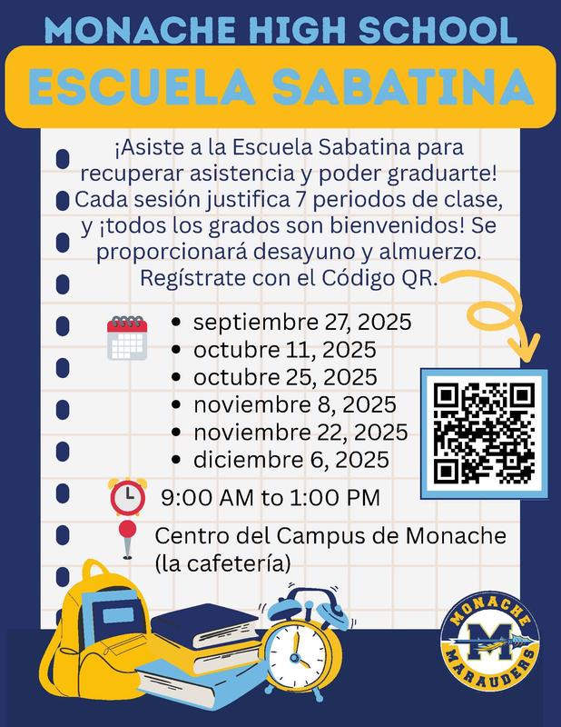 Saturday School Spanish Flyer