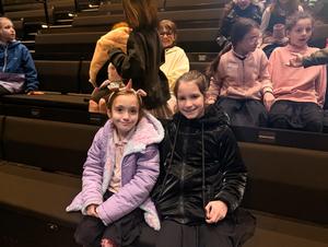 Students pose before the performanc.e