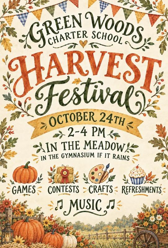 Harvest Festival 10/14 from 2-4pm at GWCS in the Meadow!