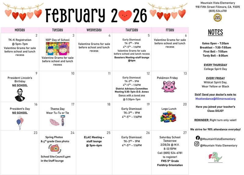 February 2026 Calendar/Menus [English/Spanish] Featured Photo