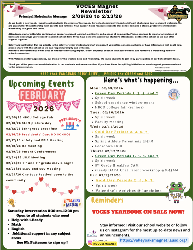 weekly newsletter