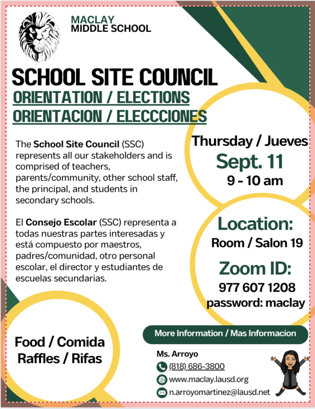 SSC Orientation and Election Flier