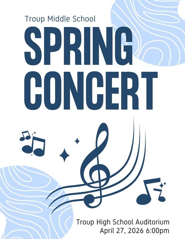 TMS spring band concert April 27, 6 pm