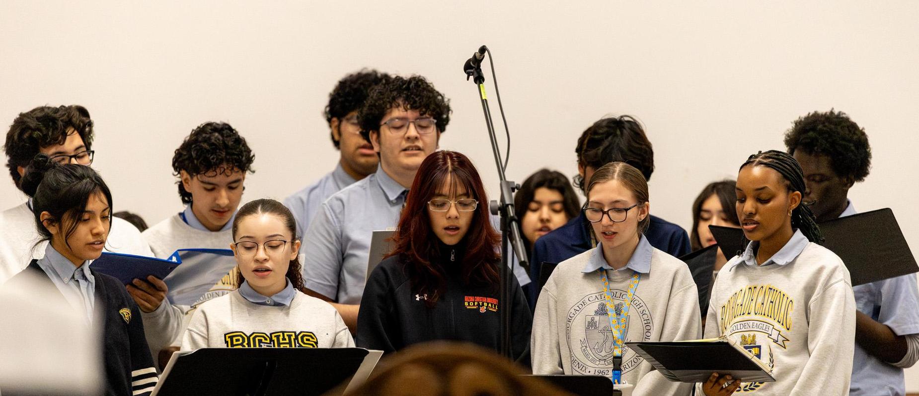 BCHS choir at Mass