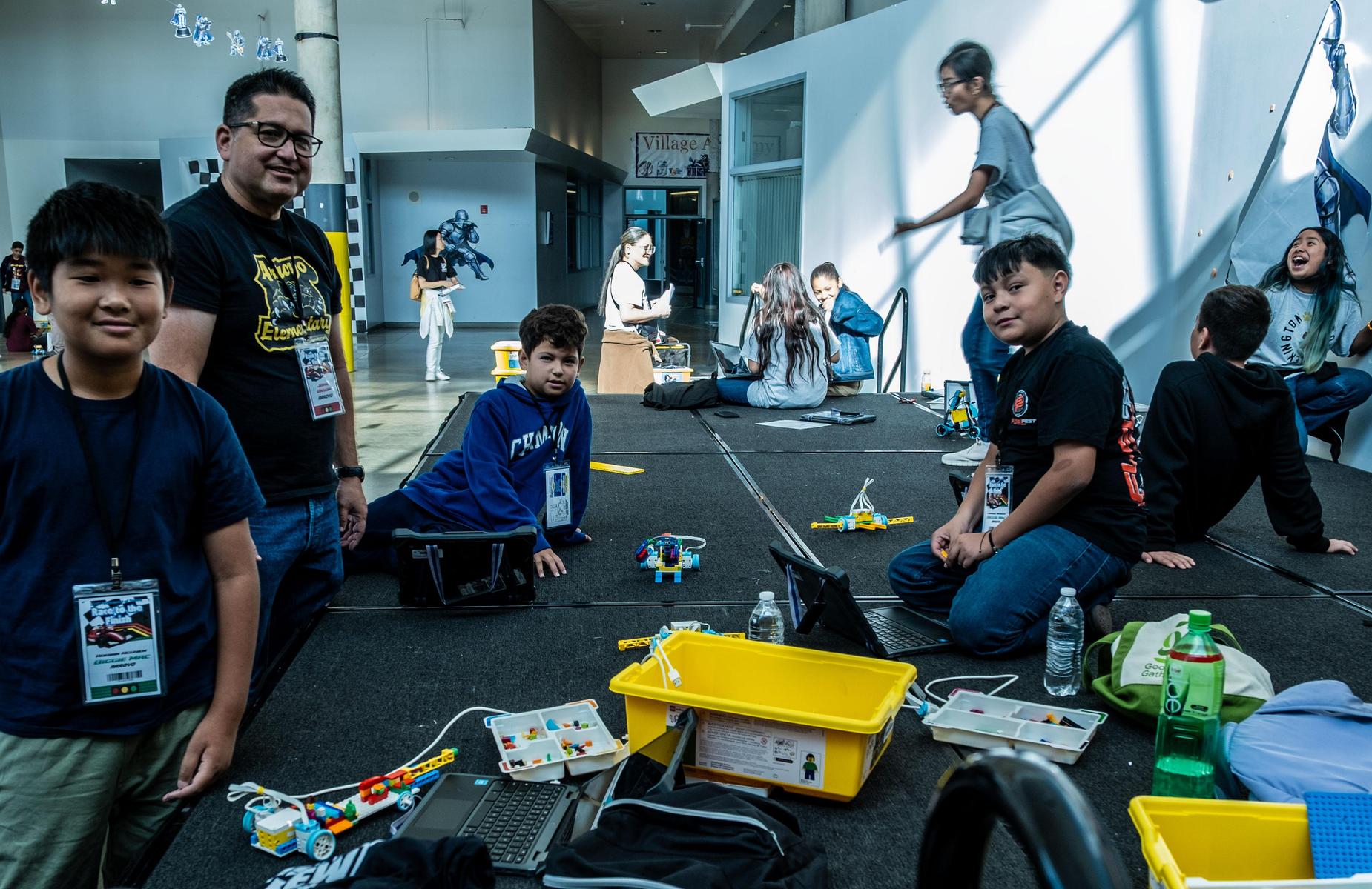 Group of students in the cafeteria