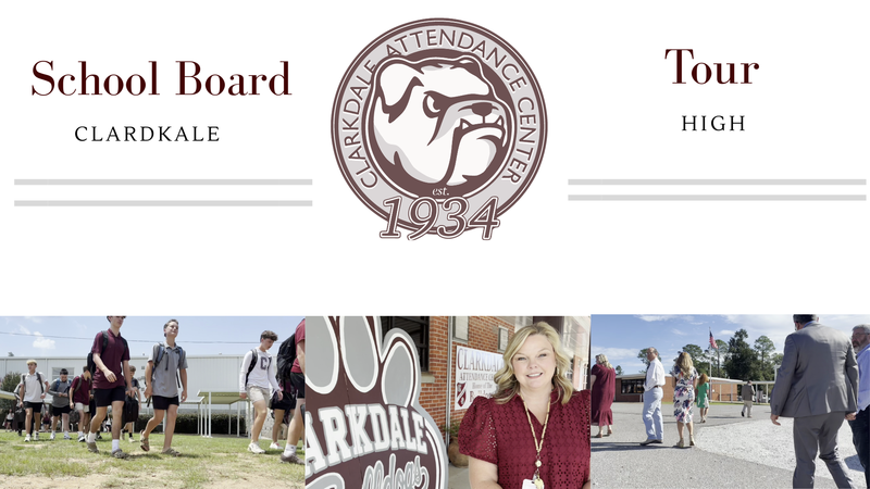 Clarkdale High School: 2026 School Board Tour Graphic
