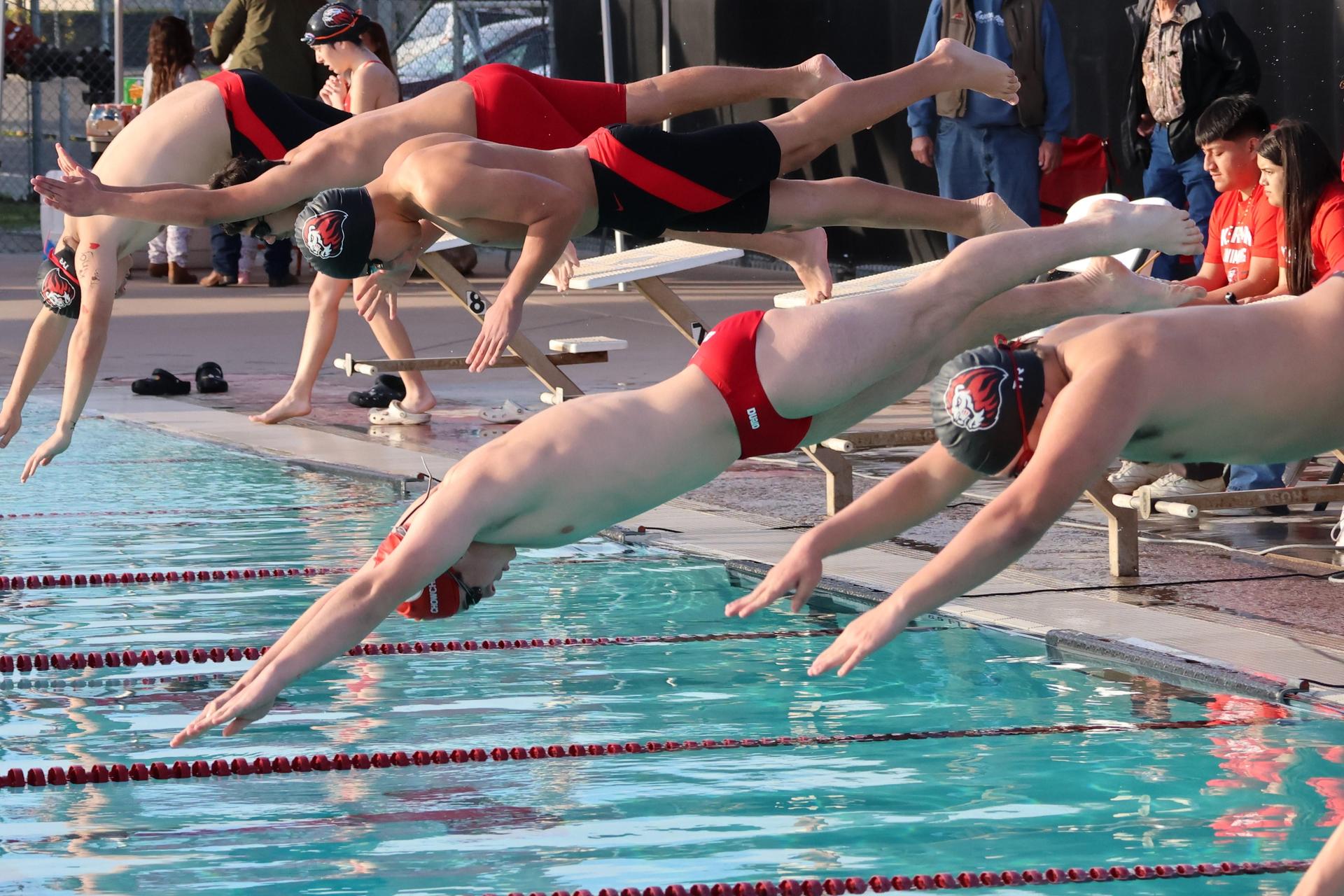 Dyllan Lopez swimming