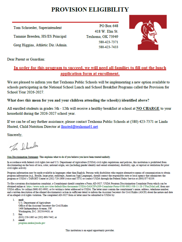 FREE SCHOOL BREAKFAST FOR ALL 5TH-12TH STUDENTS FOR 2026-2027!!! Featured Photo