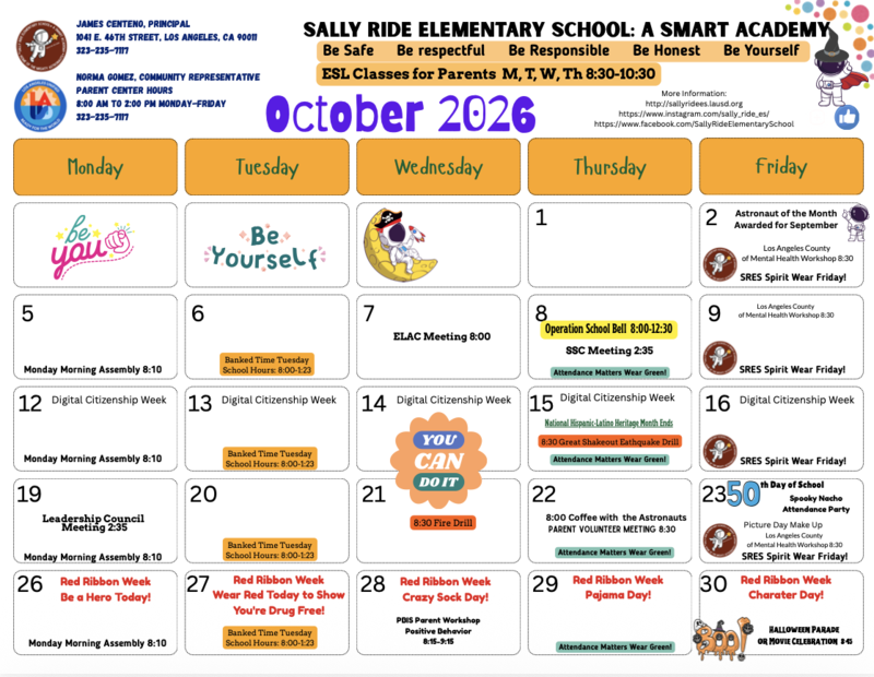 Oct Calendar