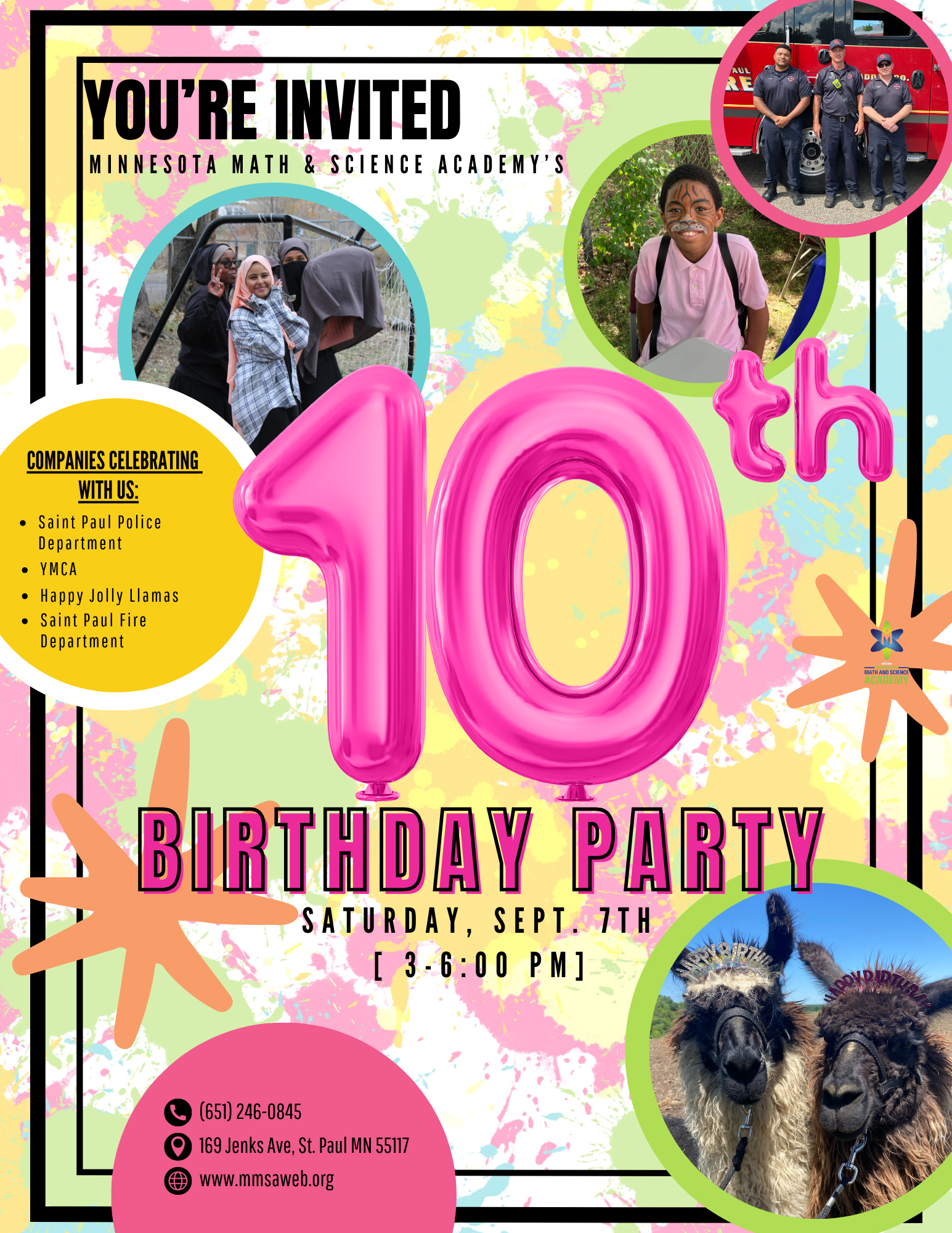 You are invited to MMSAD's 10th Birthday Party!