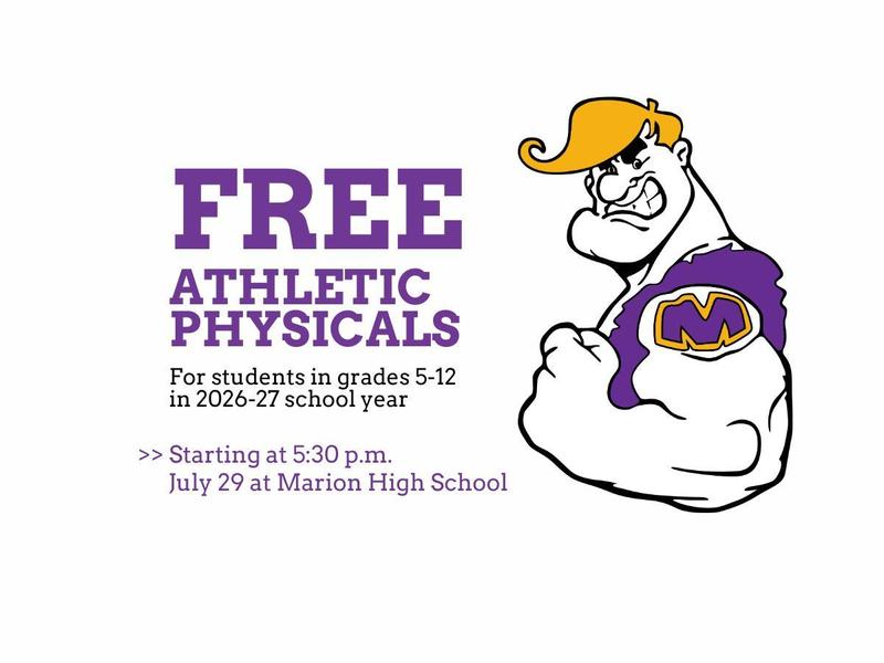 promo graphic - free athletic physicals at MCS
