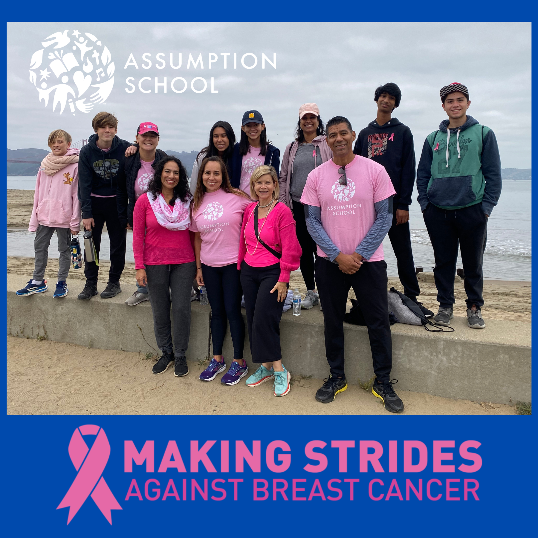 Assumption community at Making Strides event