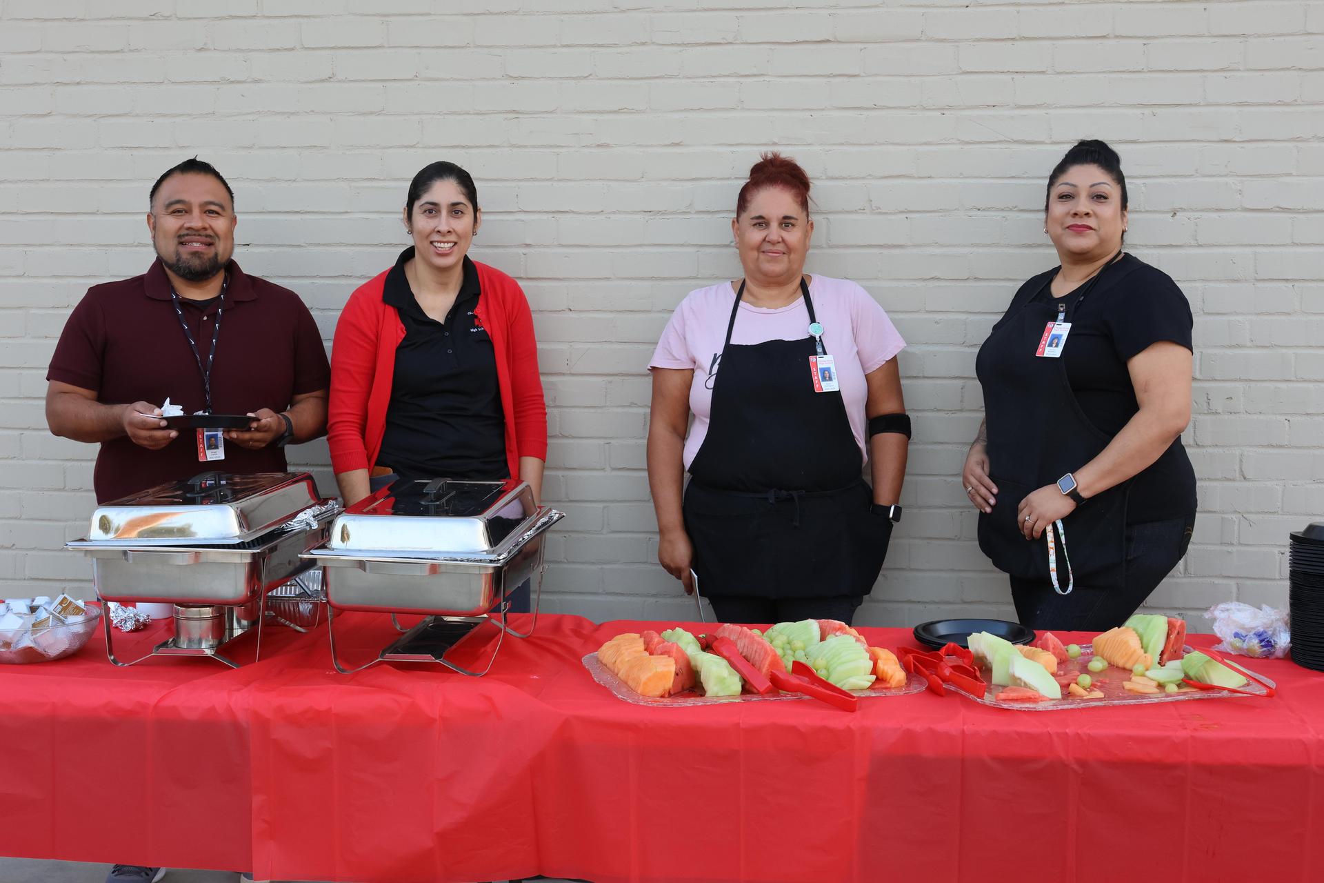 seniors and staff enjoying senior sunrise