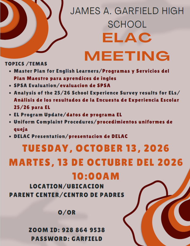 October ELAC Flyer