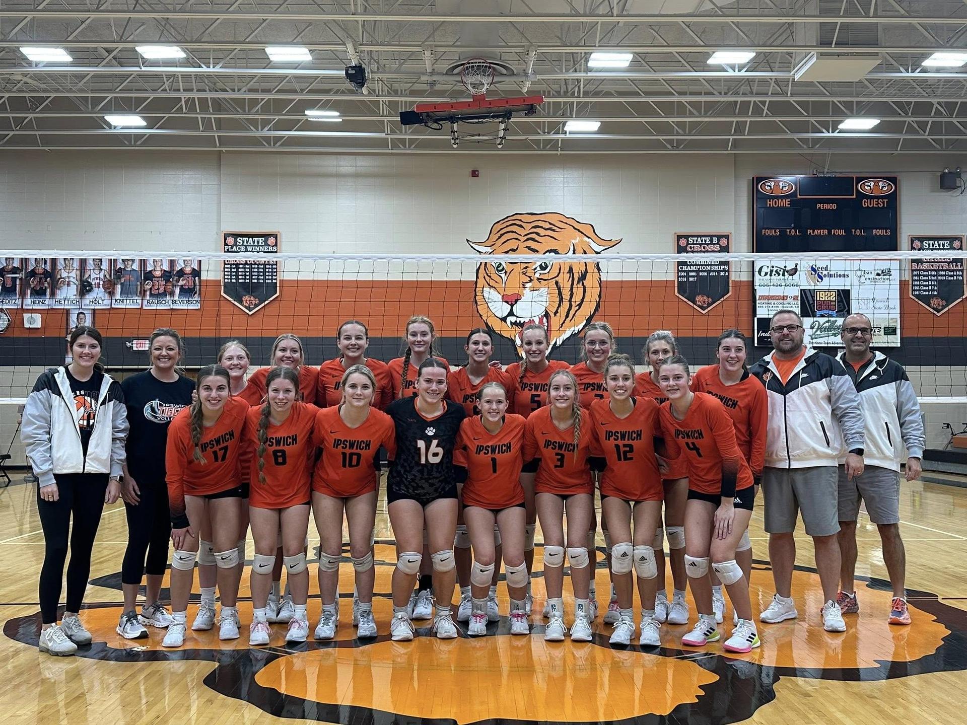 VB team picture and coaches