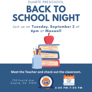 Maxwell Flyer for Back to School Night