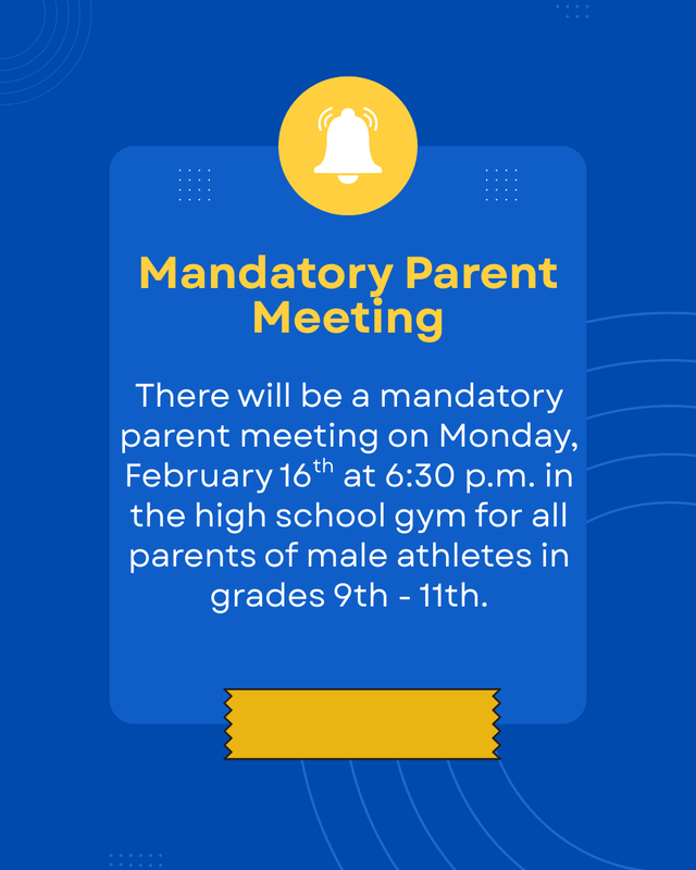 Mandatory Parent Meeting - Athletics Thumbnail Image