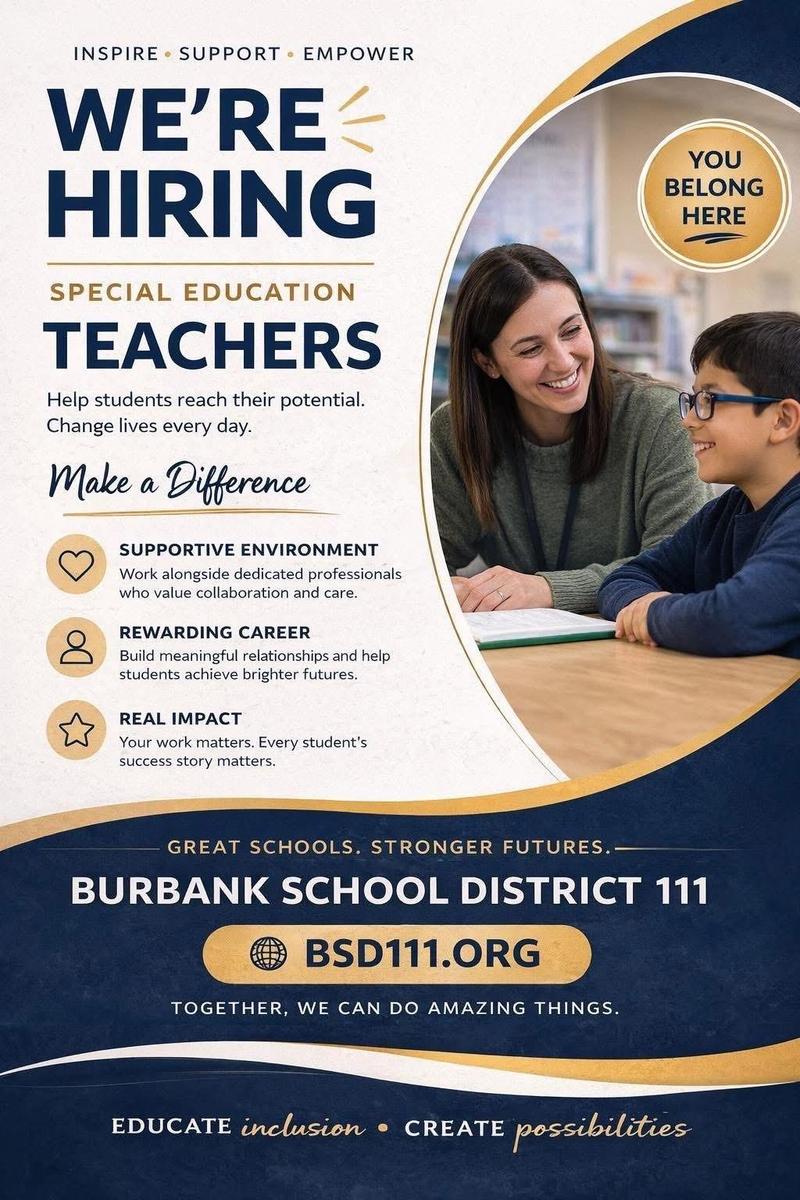 SPED Teacher Vacancy Flyer