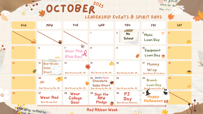 October Leadership Calendar Featured Photo