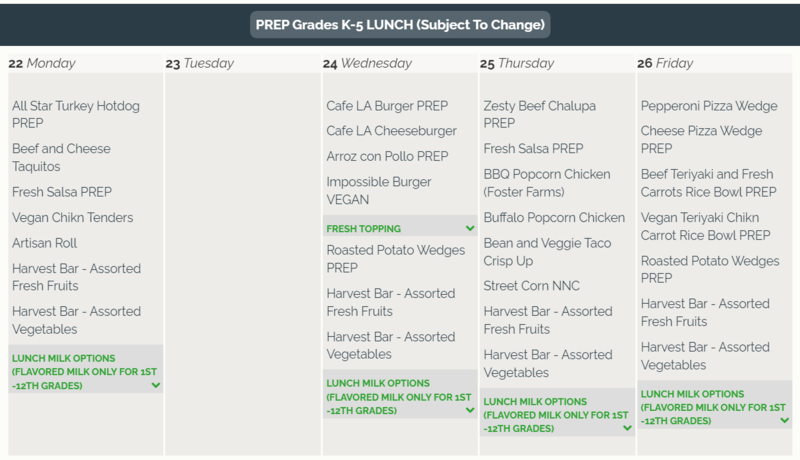 Lunch for this Week! ¡Almuerzo de esta Semana!