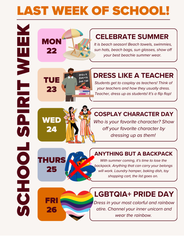 June 2026 School Spirit Week