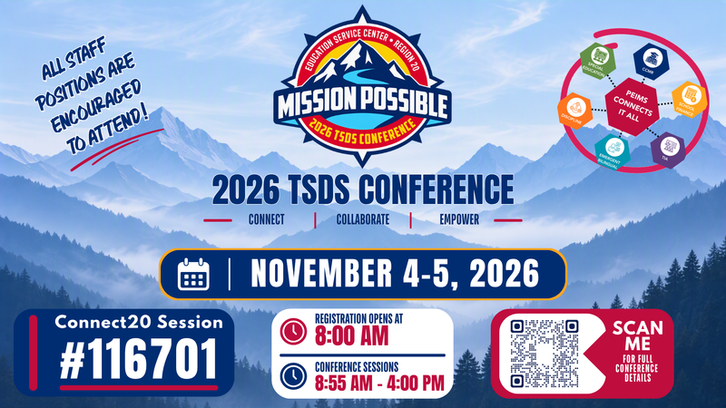 2026 TSDS Conference, November 4-5, Session #116701, Register now!
