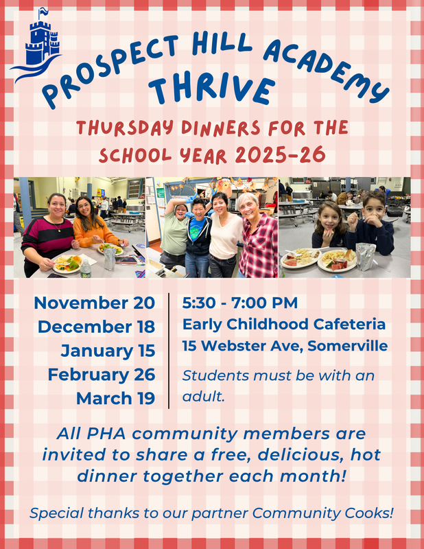 Thrive Thursday Dinners for 2025-26