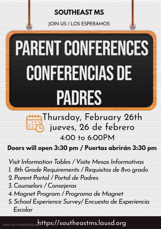 Parent Conference flier