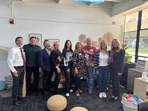 Partners from OCDE, Rady Children's Health and BOUSD stand in the WellSpace