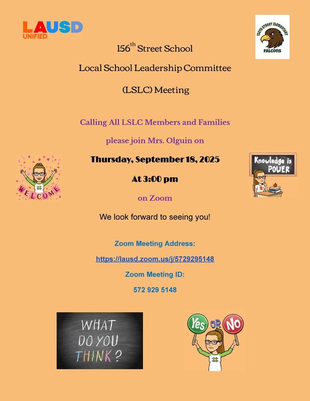 LSLC Meeting on 9/18/25 at 3 pm via Zoom