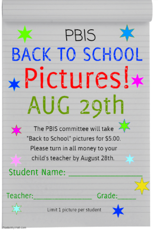Back to school pictures August 29 for $5