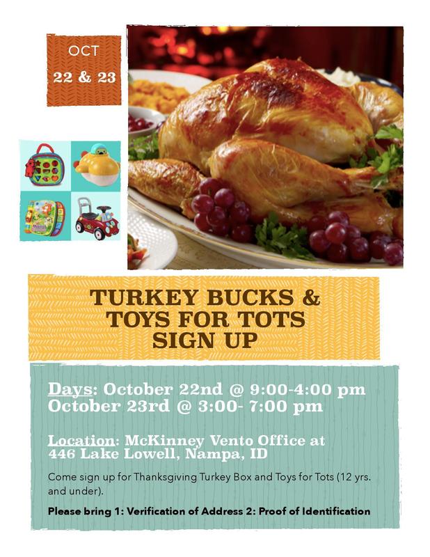 Turkey Bucks & Toy for Tots