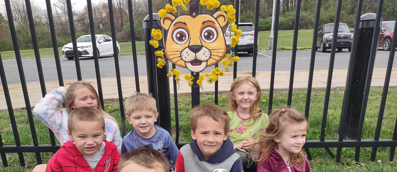 Kindergarten students enjoy the new "dandelion" fine motor skill sign