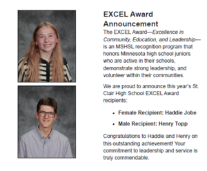 Info on ExCel Recipients